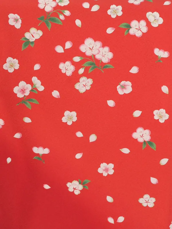 女性袴レンタル0769 朱赤×ｸﾞﾚｰぼかし