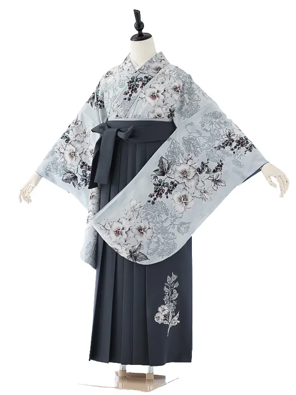 女性袴0776 ペールブルー 洋花 JILLSTUART