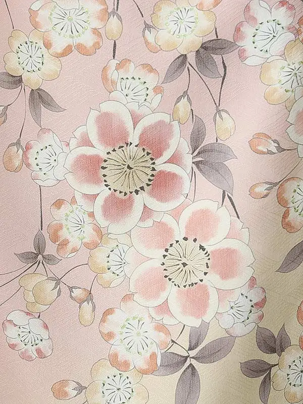 女性袴0792 【振袖袴セット】薄ピンク 桜 UNSODO