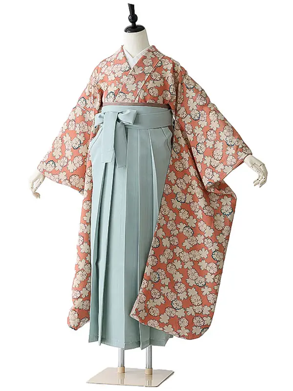 女性袴0796 【振袖袴セット】ピンク 桜 正絹