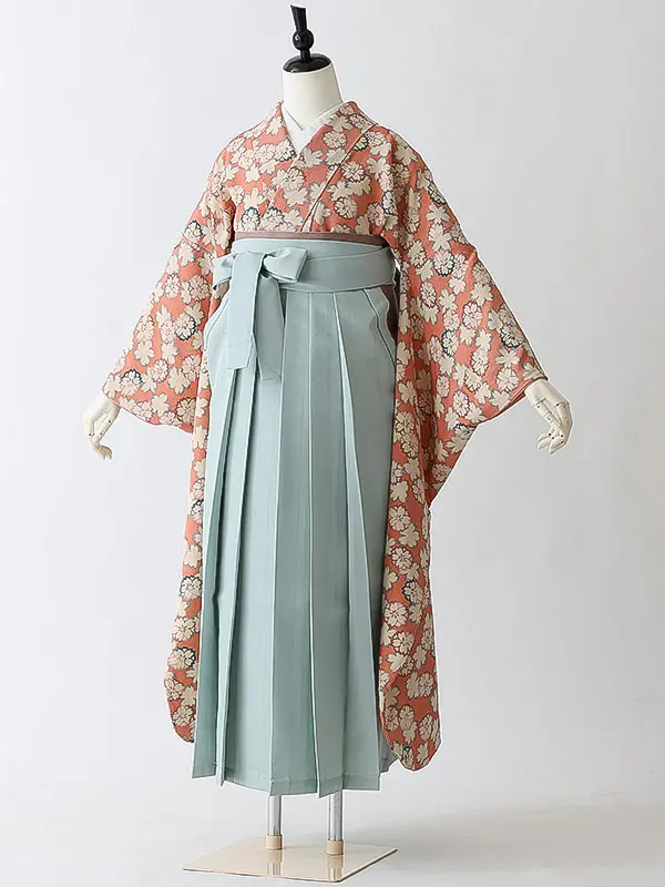 女性袴0796 【振袖袴セット】ピンク 桜 正絹