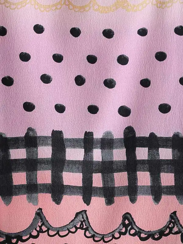 女性袴0800 【振袖袴セット】ピンク 水玉 猫 ツモリチサト