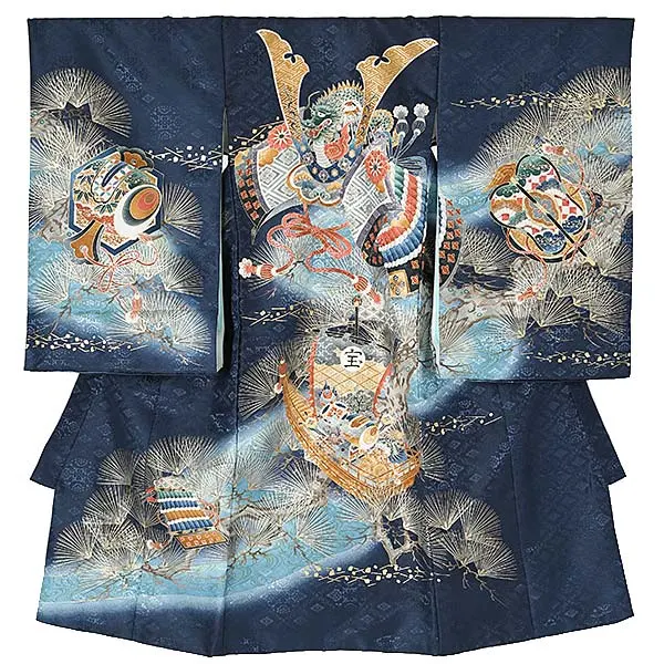 男児産着0066 紺 兜