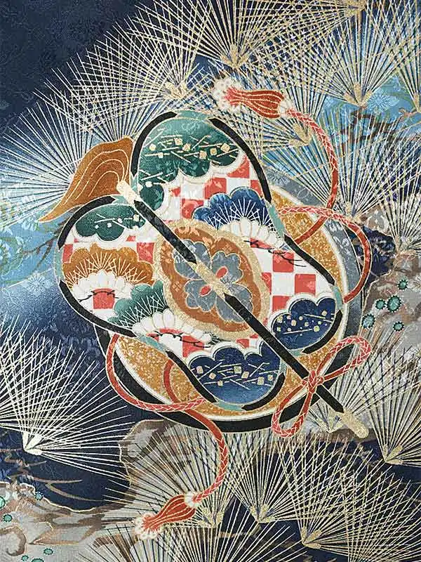 男児産着0066 紺 兜