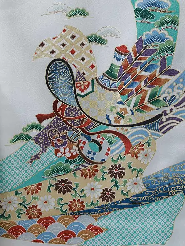 男児産着0172 白 兜 熨斗