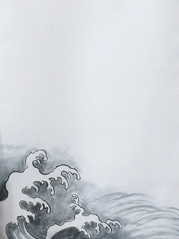 男児産着0174 白 黒 虎