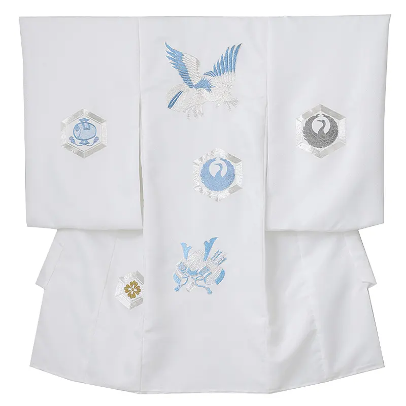 男児産着0175 白 鷹 兜