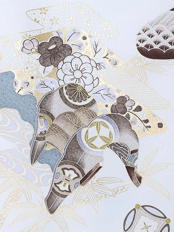 男児産着0181 白 鷹 兜 松