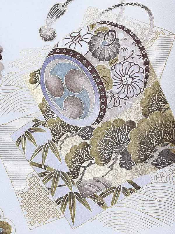 男児産着0181 白 鷹 兜 松