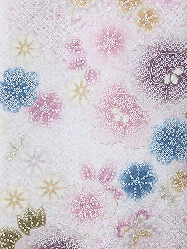 女児産着0157 薄ピンク 花模様