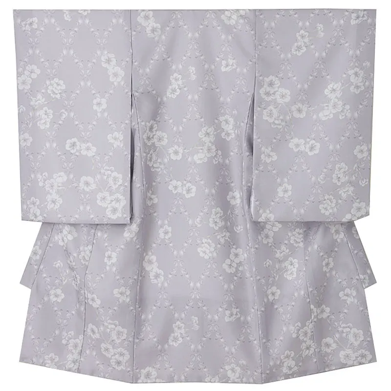 女児産着0171 薄紫 洋花 くすみ KAGURA
