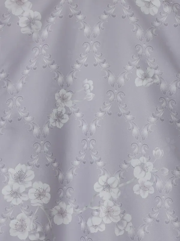 女児産着0171 薄紫 洋花 くすみ KAGURA