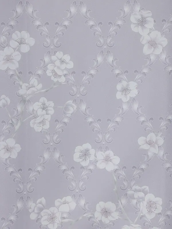 女児産着0171 薄紫 洋花 くすみ KAGURA