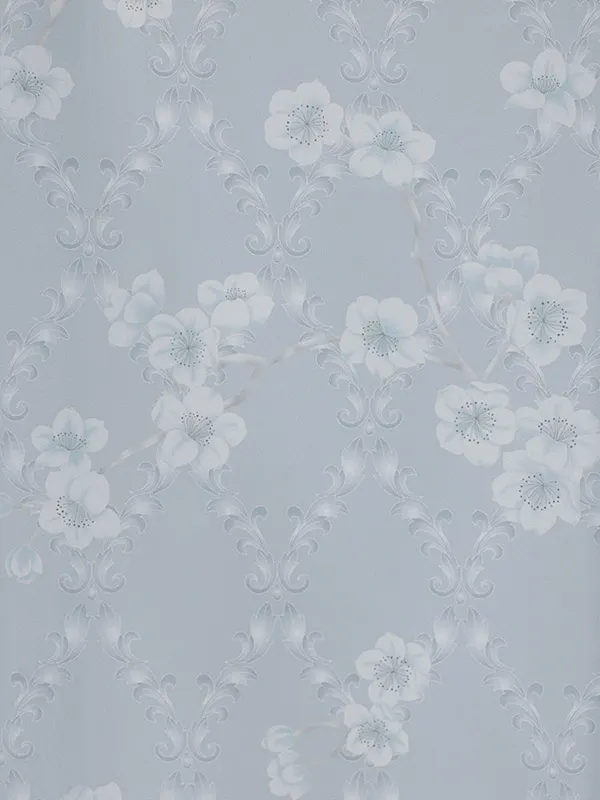 女児産着0172 青 洋花 くすみ KAGURA