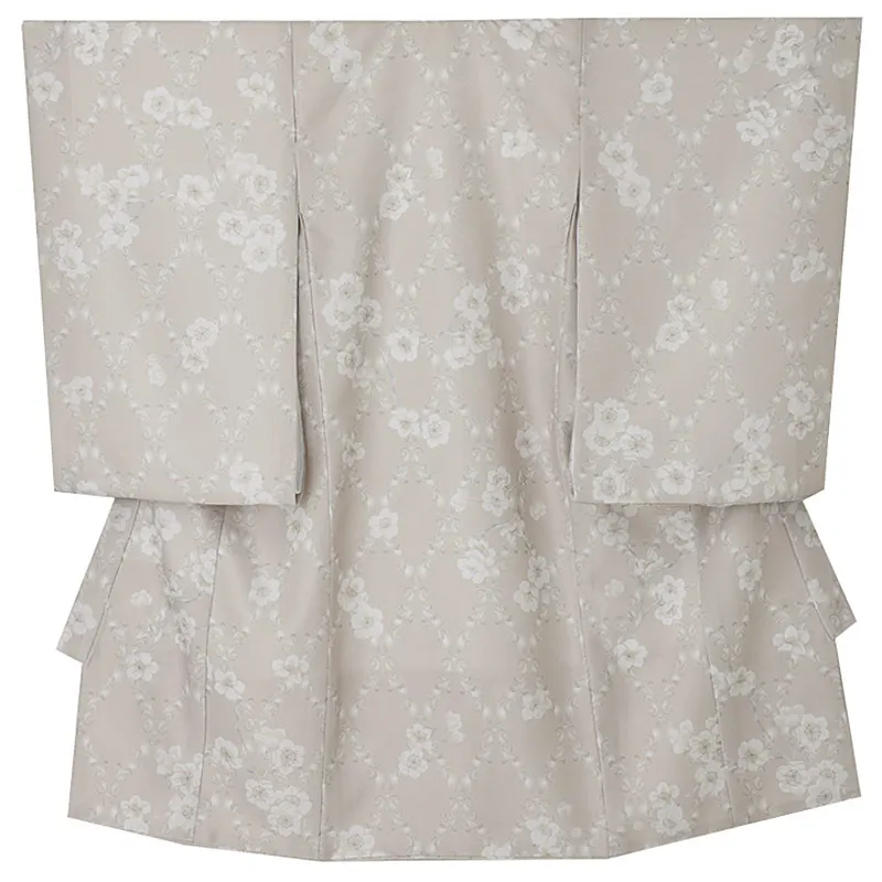 女児産着0173 ベージュ 洋花 くすみ KAGURA