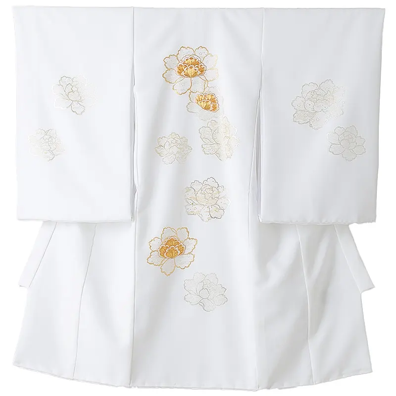 女児産着0183 白 牡丹