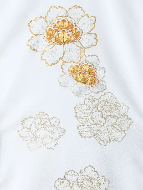 女児産着0183 白 牡丹