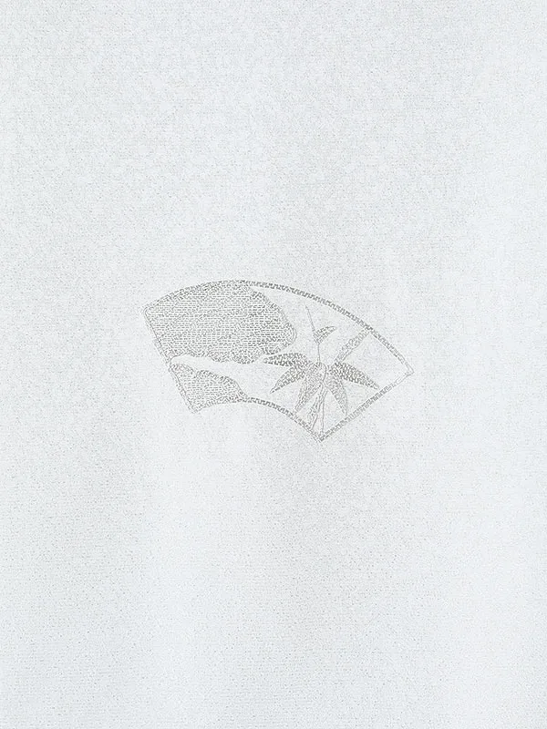 女児産着0186 白 紅葉 花模様