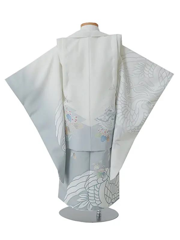 七五三（3男被布）3241 アイボリー  鶴  竹　