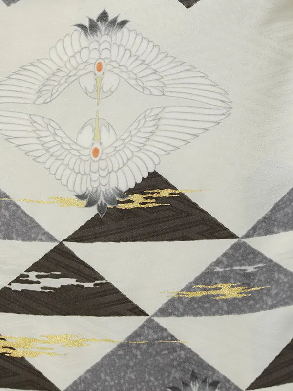 七五三（3男被布）3247 ベージュ うろこ 鶴 LOWRYS FARM　