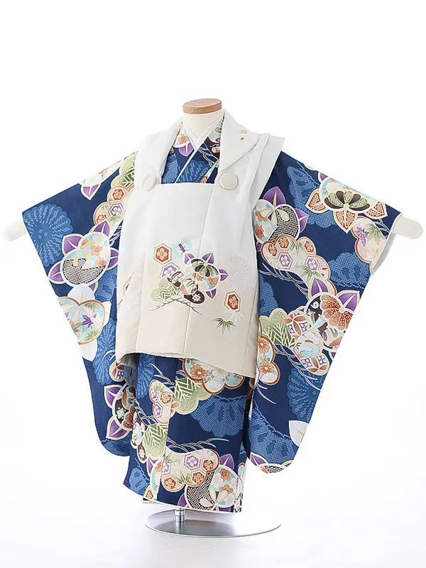 七五三レンタル（3男袴）3254 紺 松 橘