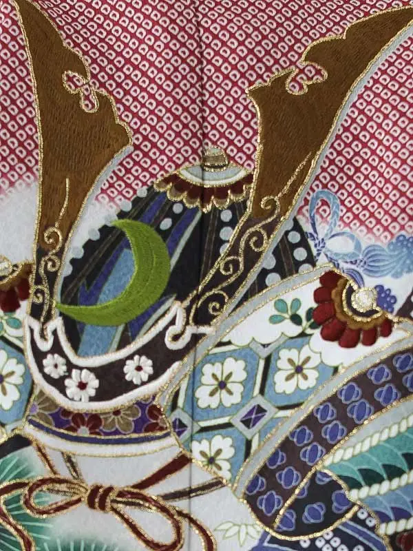 七五三（3男袴）3264 赤 熨斗 兜 花うさぎ