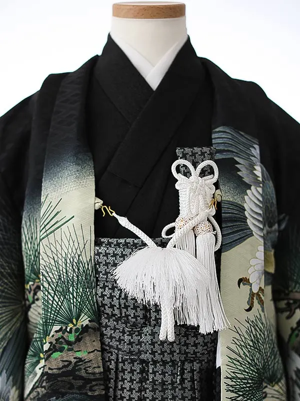 かんたん七五三（3男袴）3267 黒 鷹 松 　