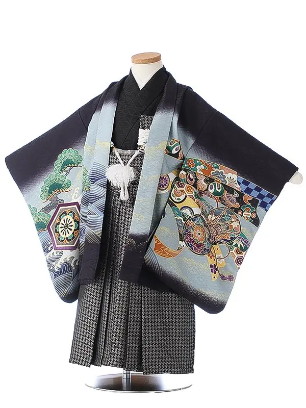 かんたん七五三（3男袴）3268 黒 鷹 熨斗 　