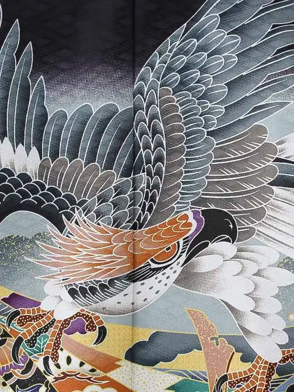 かんたん七五三（3男袴）3268 黒 鷹 熨斗 　