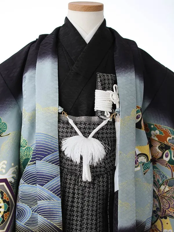 かんたん七五三（3男袴）3268 黒 鷹 熨斗 　