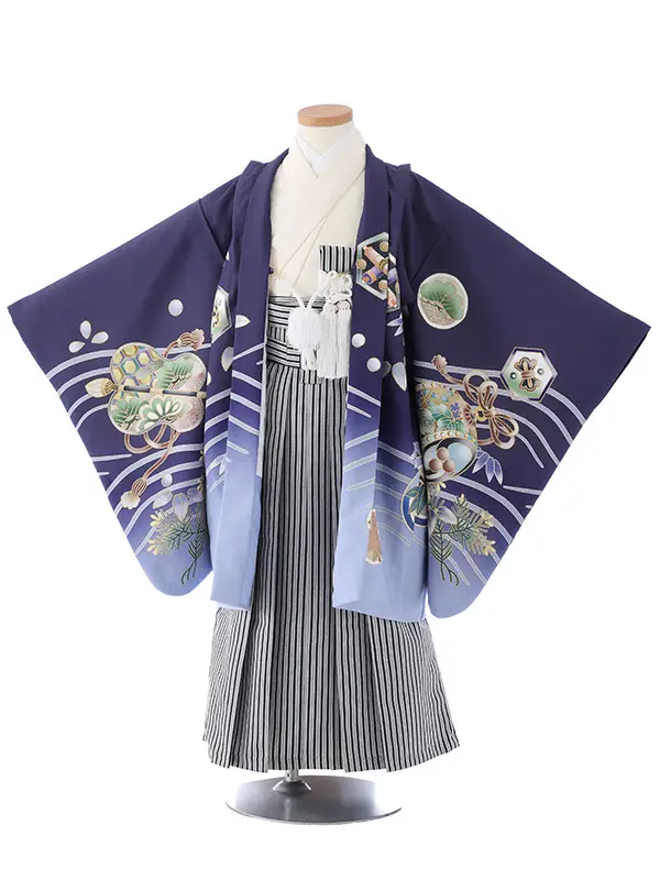 かんたん七五三（5男袴）5313  紺　鷹　小槌