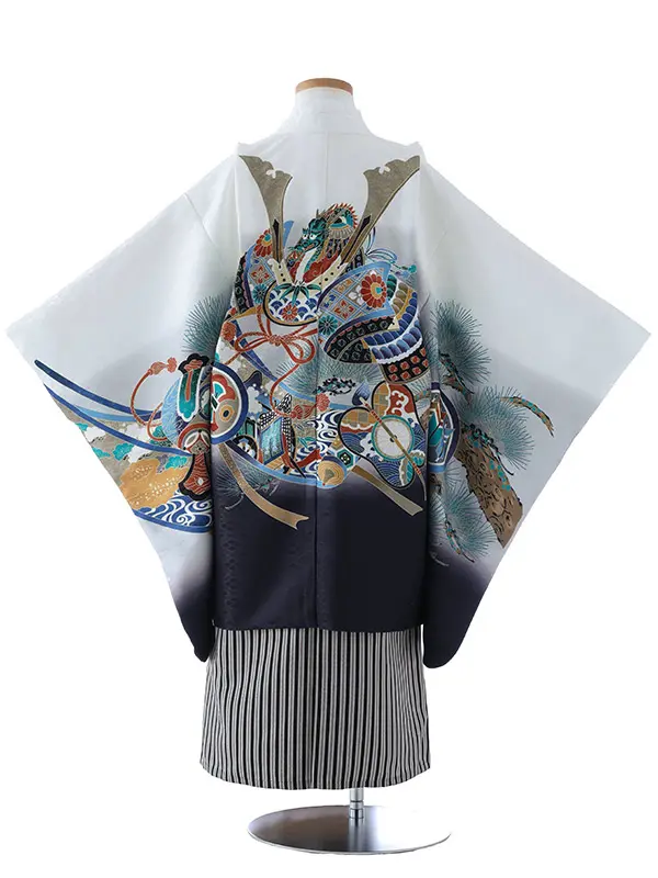 七五三（5男袴）5381  白 兜 松 軍配