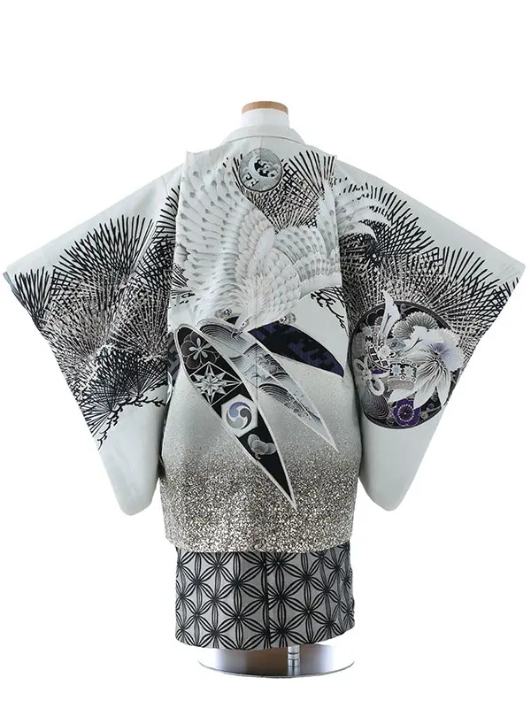 七五三（5男袴）5385  白 鷹 龍 ジャパンスタイル