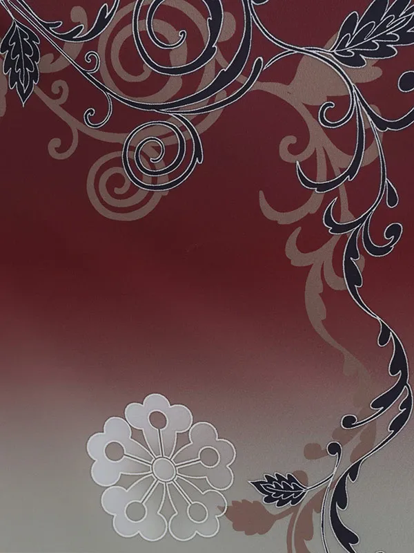 かんたん七五三（5歳男袴）5387  えんじ  桐  ツタ