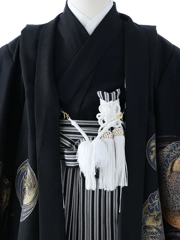 七五三（5男袴）5392  黒 鳳凰 龍