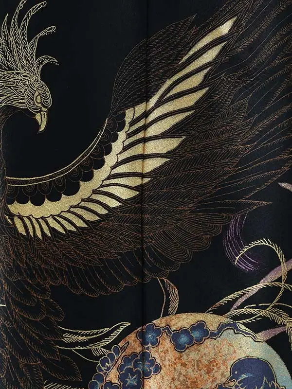 七五三（5男袴）5392  黒 鳳凰 龍