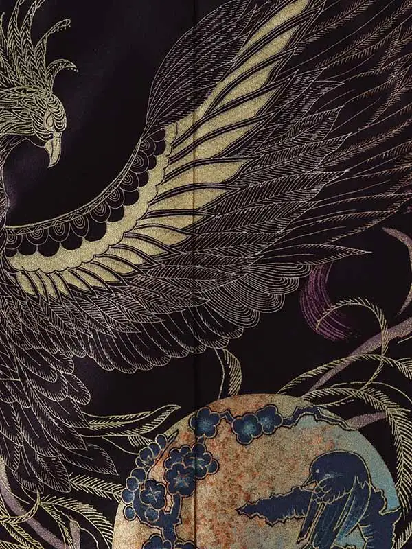 かんたん七五三（5歳男袴）5394  茶  鳳凰  龍