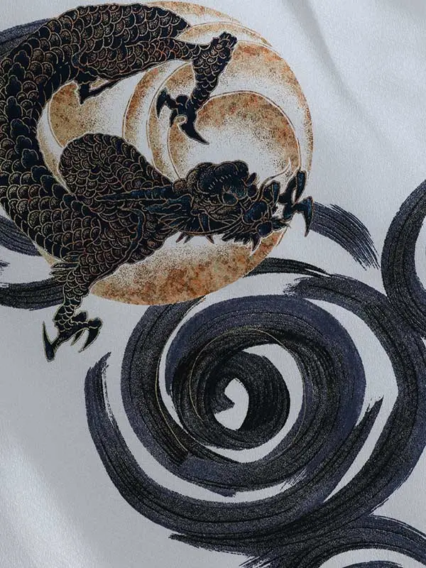 かんたん七五三（5歳男袴）5395  白  鳳凰  龍