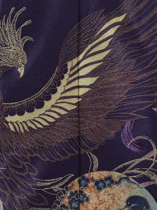 かんたん七五三（5歳男袴）5396  紫  鳳凰  龍
