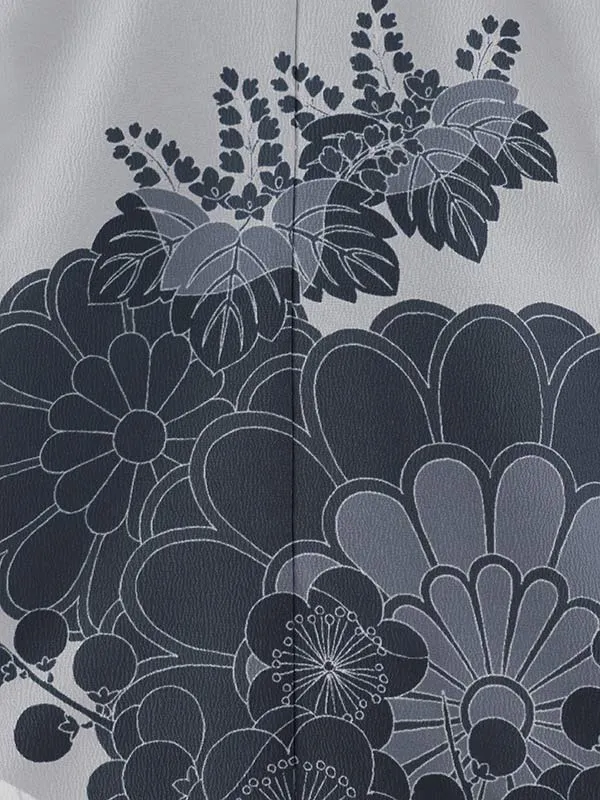 七五三（5男袴）5397  グレー 鶴 梅