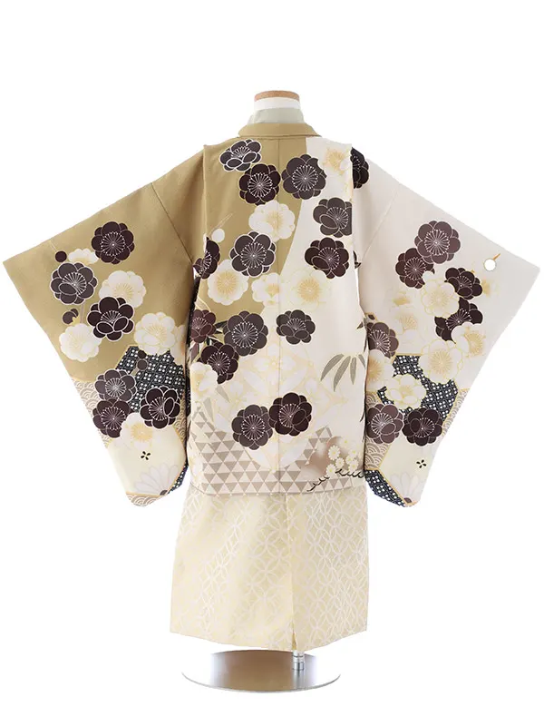 七五三（5男袴）5398  からし クリーム 梅 松