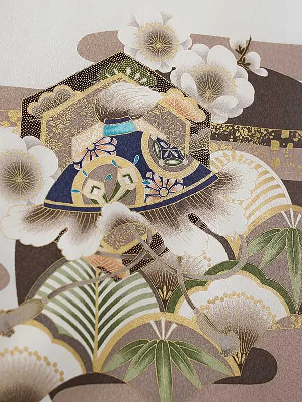 かんたん七五三（5男袴）5407 白 茶 鷹 松