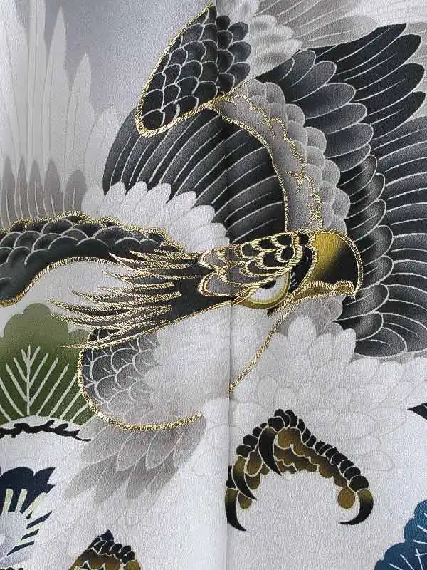 かんたん七五三（5男袴）5408 グレー 鷹 松 小鎚