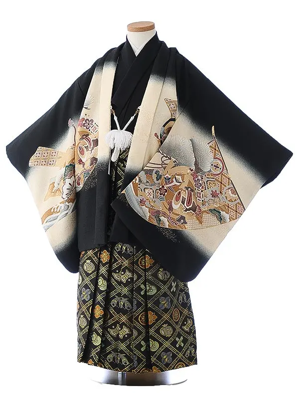 七五三（5男袴）5410 黒 鷹 松 熨斗