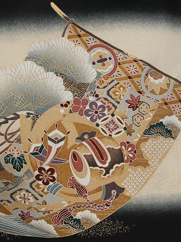 七五三（5男袴）5410 黒 鷹 松 熨斗