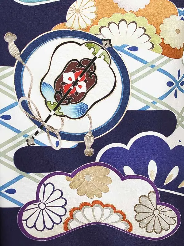 かんたん七五三レンタル（5男袴）5420 青 鷹 松 菊