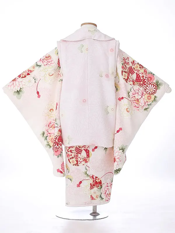 七五三（3女被布）3345 薄ピンク 花模様 華徒然