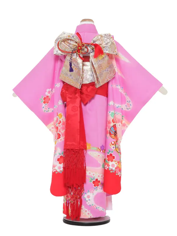 七五三レンタル（7女結び帯）7154  薄紫 大鼓