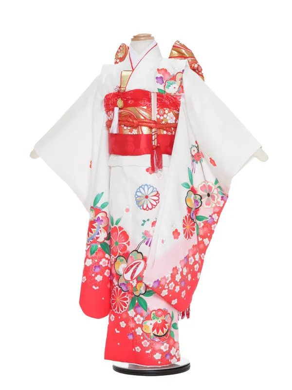 七五三レンタル（7女結び帯）7157  白 こっぽり