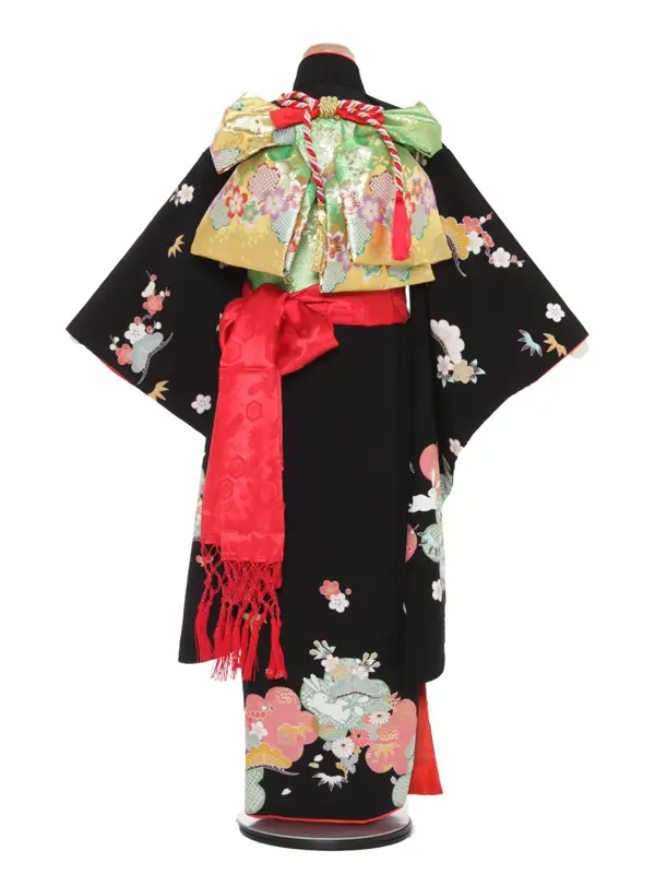 七五三レンタル（7女結び帯）7162  黒 兎